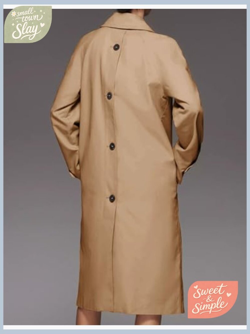Women's Lightweight Single Breasted Long Trench Coat Work Casual - Picture 3 of 7